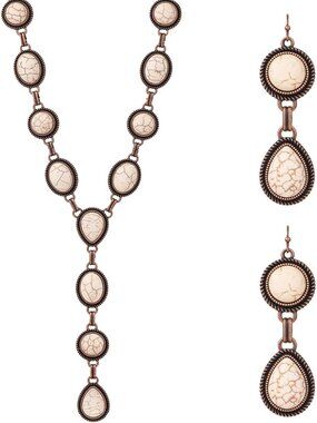 Turquoise Jewelry for Women – Western Jewelry Set with Necklace & Earrings Vinta